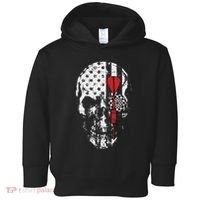 Skull American Flag Darts Board Throwing Sports Player Gift Toddler Hoodie thumb 0