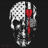 Skull American Flag Darts Board Throwing Sports Player Gift Visor thumb 3