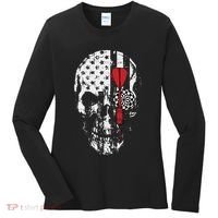 Skull American Flag Darts Board Throwing Sports Player Gift Women's Long Sleeve Shirt thumb 0