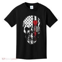 Skull American Flag Darts Board Throwing Sports Player Gift Kids T-Shirt thumb 0