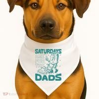 Saturdays Are For The Dads Mow USA-Made Doggie Bandana thumb 1