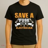 Save A Fuse Blow An Electrician T T-Shirt thumb 3