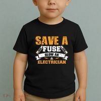 Save A Fuse Blow An Electrician T Toddler T-Shirt thumb 2