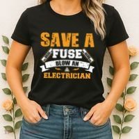 Save A Fuse Blow An Electrician T Women's T-Shirt thumb 2