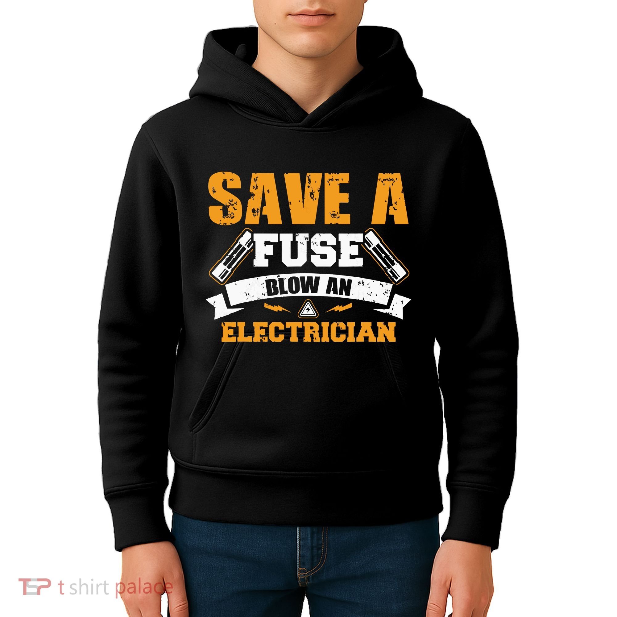 Save A Fuse Blow An Electrician T Kids Hoodie