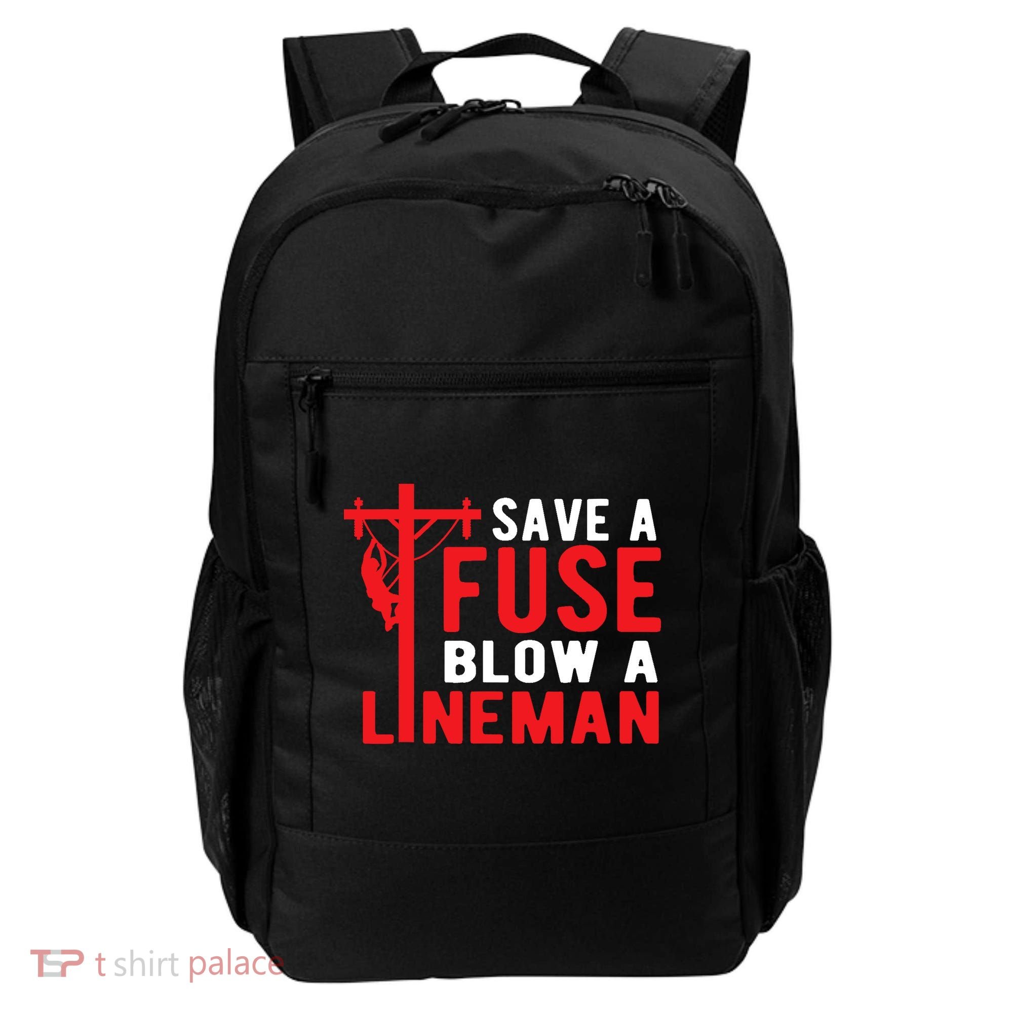 Save A Fuse Blow A Lineman Funny Lineman Backpack