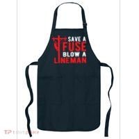 Save A Fuse Blow A Lineman Funny Lineman Apron thumb 0