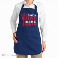 Save A Fuse Blow A Lineman Funny Lineman Apron thumb 2