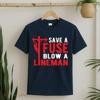 Save A Fuse Blow A Lineman Funny Lineman T-Shirt thumb 2