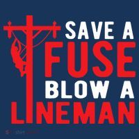 Save A Fuse Blow A Lineman Funny Lineman Mousepad thumb 1