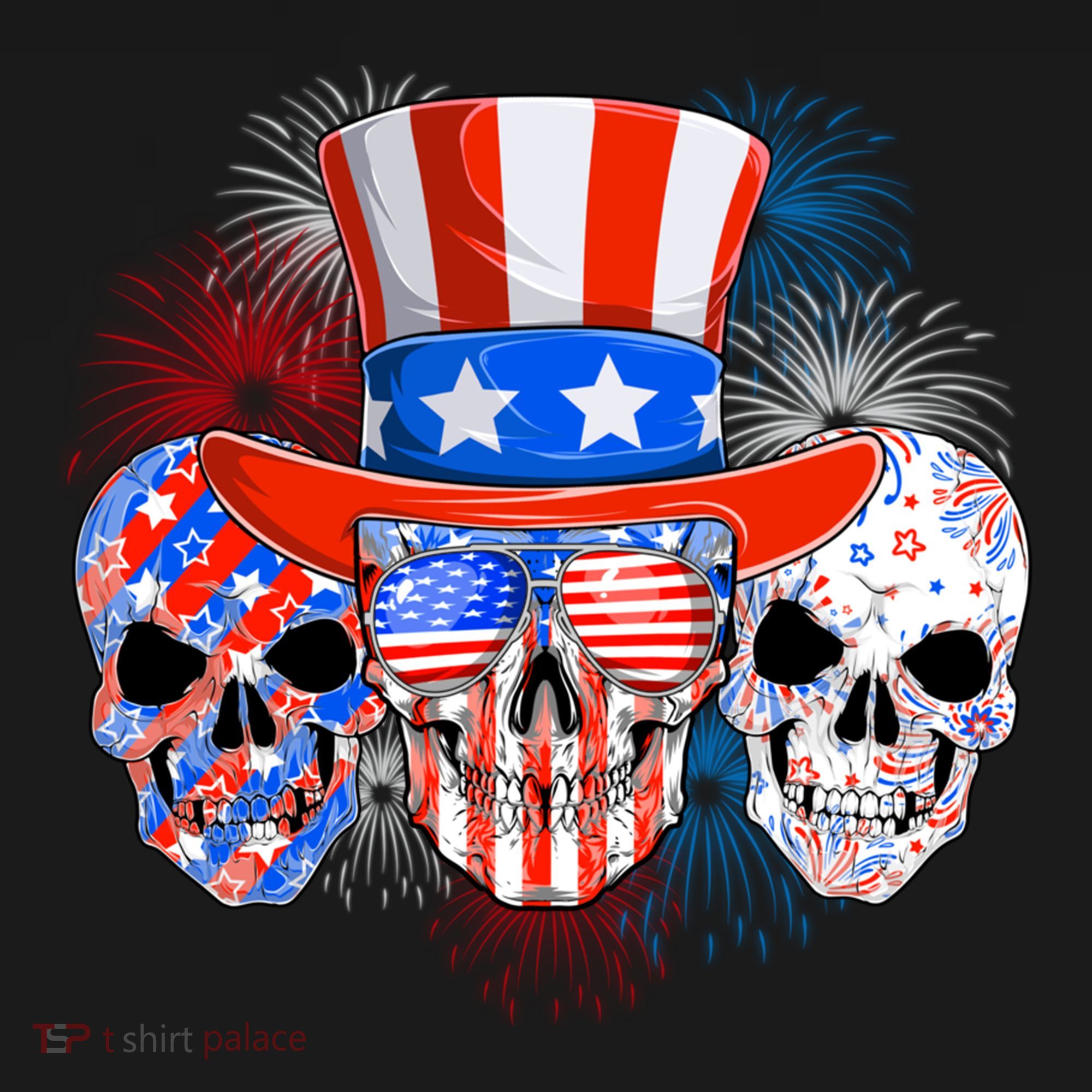 Skull American Flag 4th Of July Patriotic Usa Funny Great Gift Women's Hoodie