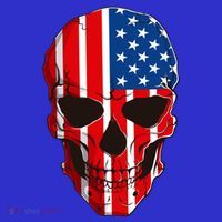 Skull American Flag 4th Of July Usa Patriotic Merica Skull Cool Gift T-Shirt thumb 7
