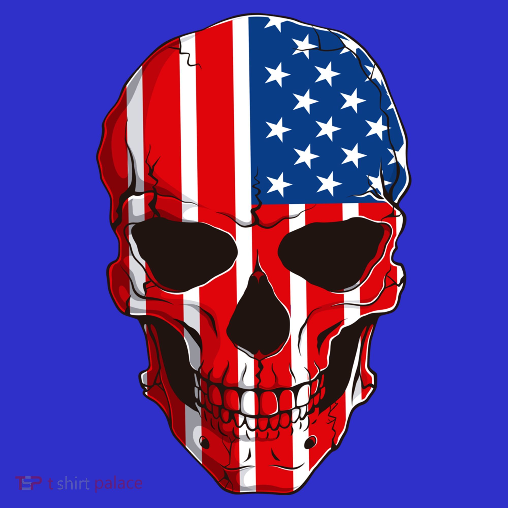 Skull American Flag 4th Of July Usa Patriotic Merica Skull Cool Gift Women's Tank Top