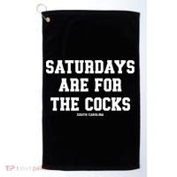 Saturdays Are For The Cocks Golf Towel thumb 0