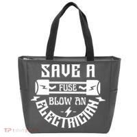 Save A Fuse Blow An Electrician Tote Bag thumb 0