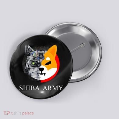 Shiba Army Fox Logo Terminator Button