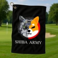 Shiba Army Fox Logo Terminator Golf Towel thumb 1
