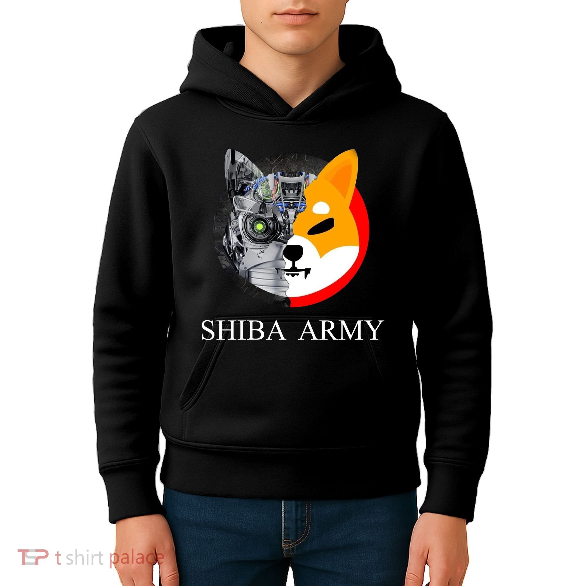 Shiba Army Fox Logo Terminator Kids Hoodie