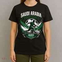 Saudi Arabia Football Soccer Team Fans And Players T-Shirt thumb 4
