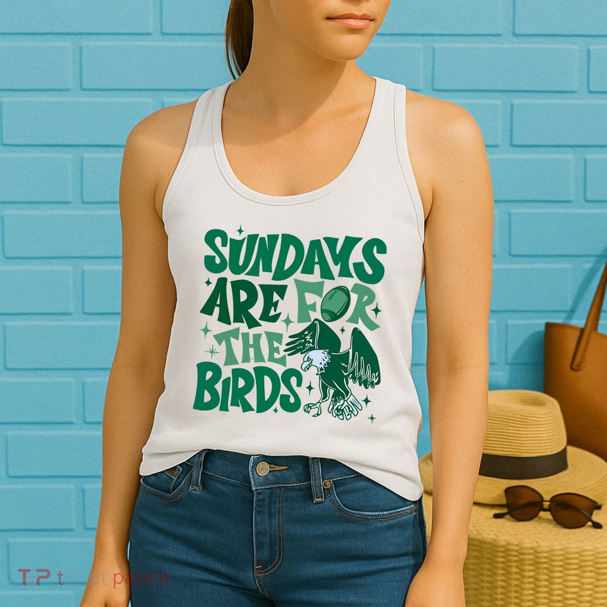 Sundays Are For The Birds Eagles Football Women's Tank Top