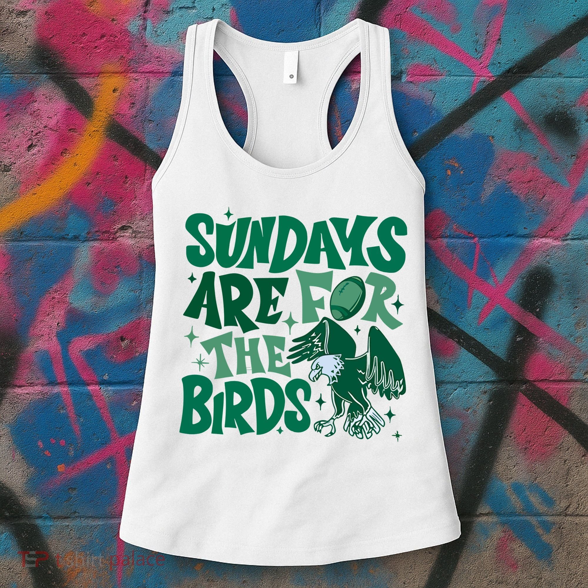 Sundays Are For The Birds Eagles Football Women's Tank Top