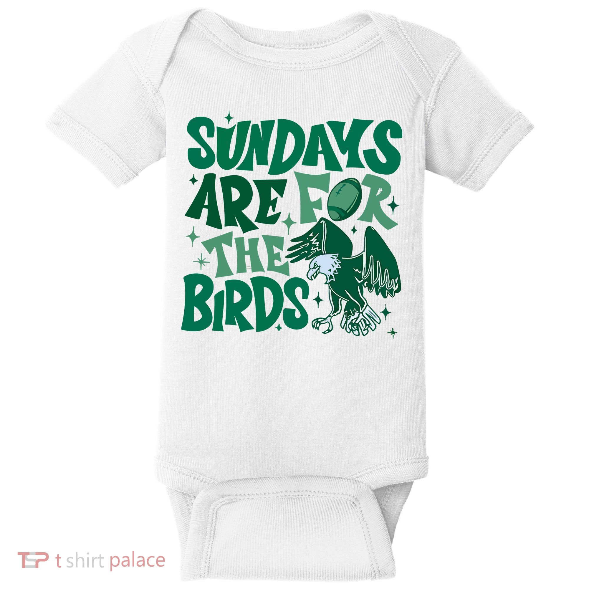 Sundays Are For The Birds Eagles Football Baby Bodysuit