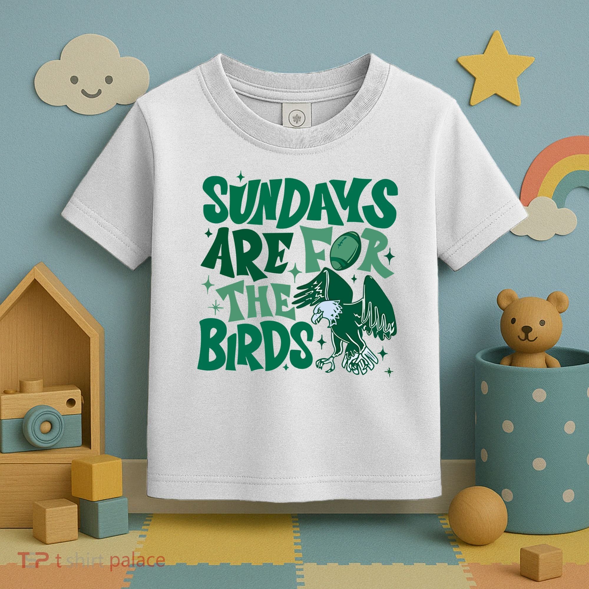 Sundays Are For The Birds Eagles Football Toddler T-Shirt