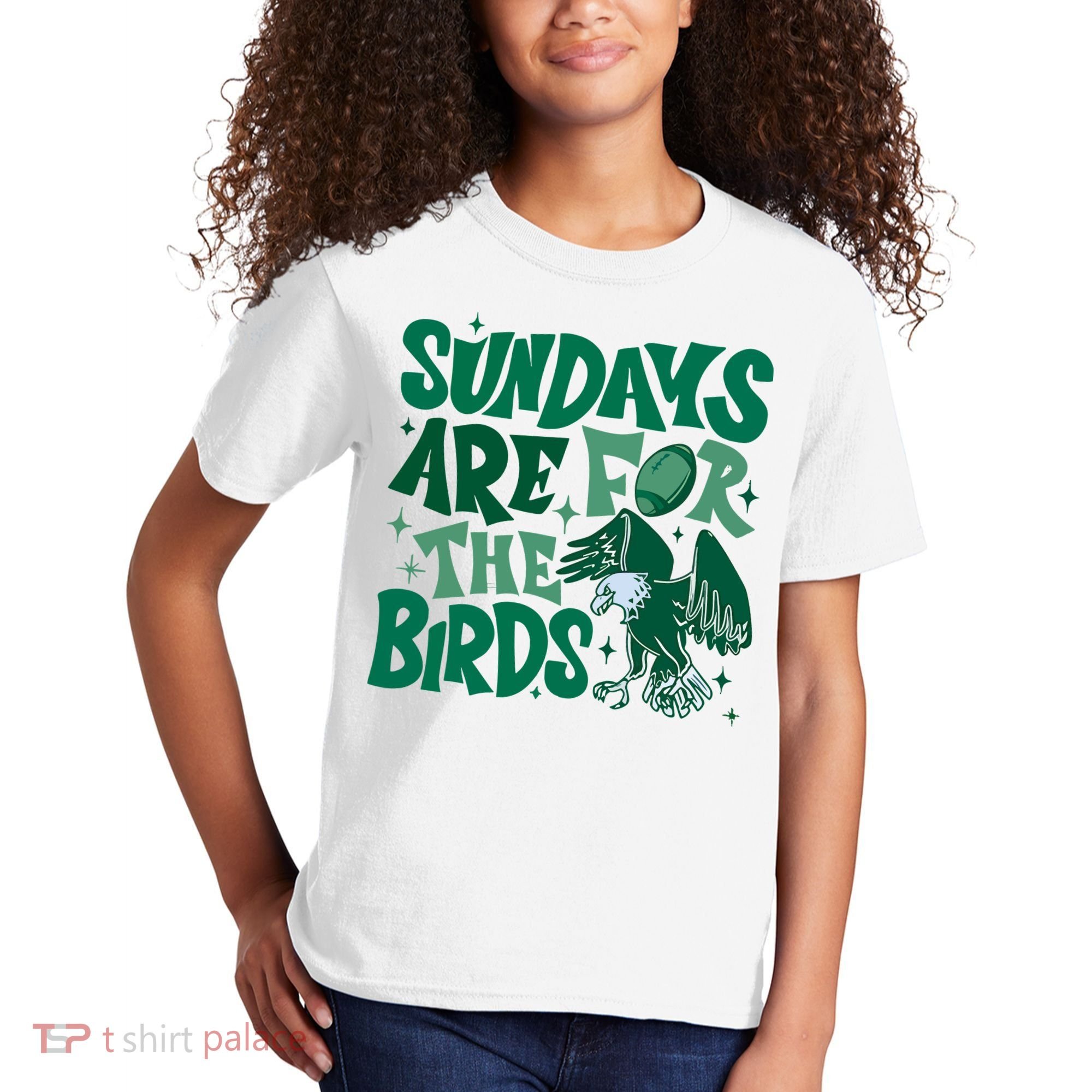Sundays Are For The Birds Eagles Football Kids T-Shirt