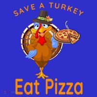 Save A Funny Turkey Pilgrim Eat Pizza Adult Vegan Gift Women's Tank Top thumb 5