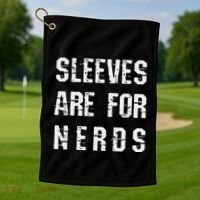 Sleeves Are For Nerds Gold Mining Golf Towel thumb 1