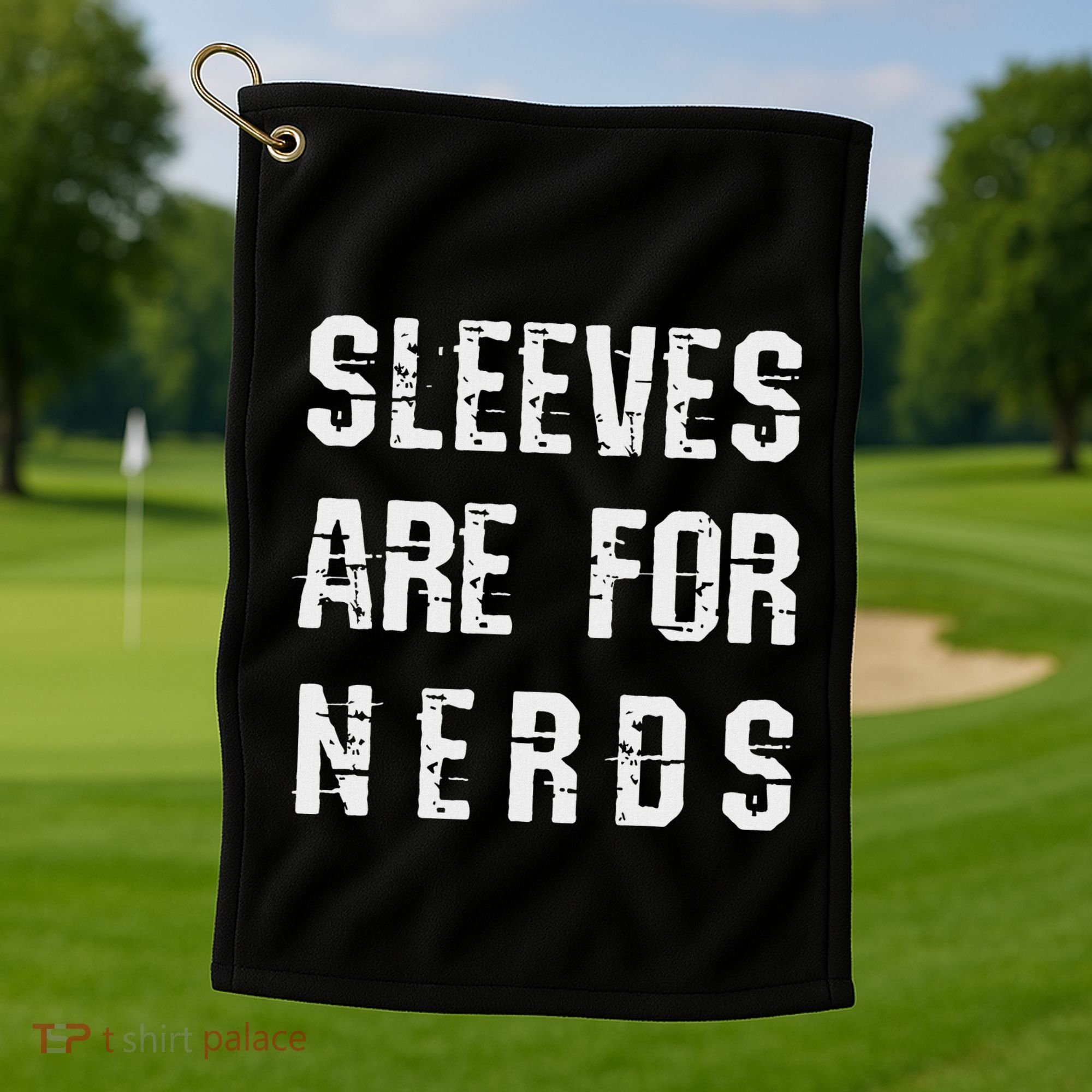 Sleeves Are For Nerds Gold Mining Golf Towel