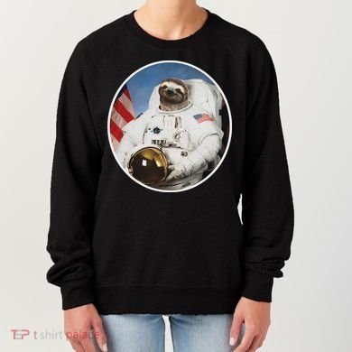 Sloth Astronau, Funny Sloth Gift Outer Space Women's Sweatshirt