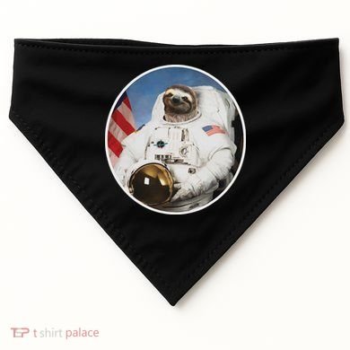 Sloth Astronau, Funny Sloth Gift Outer Space USA-Made Doggie Bandana