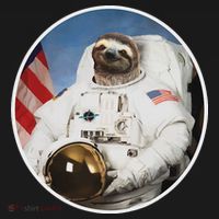 Sloth Astronau, Funny Sloth Gift Outer Space Hoodie thumb 2