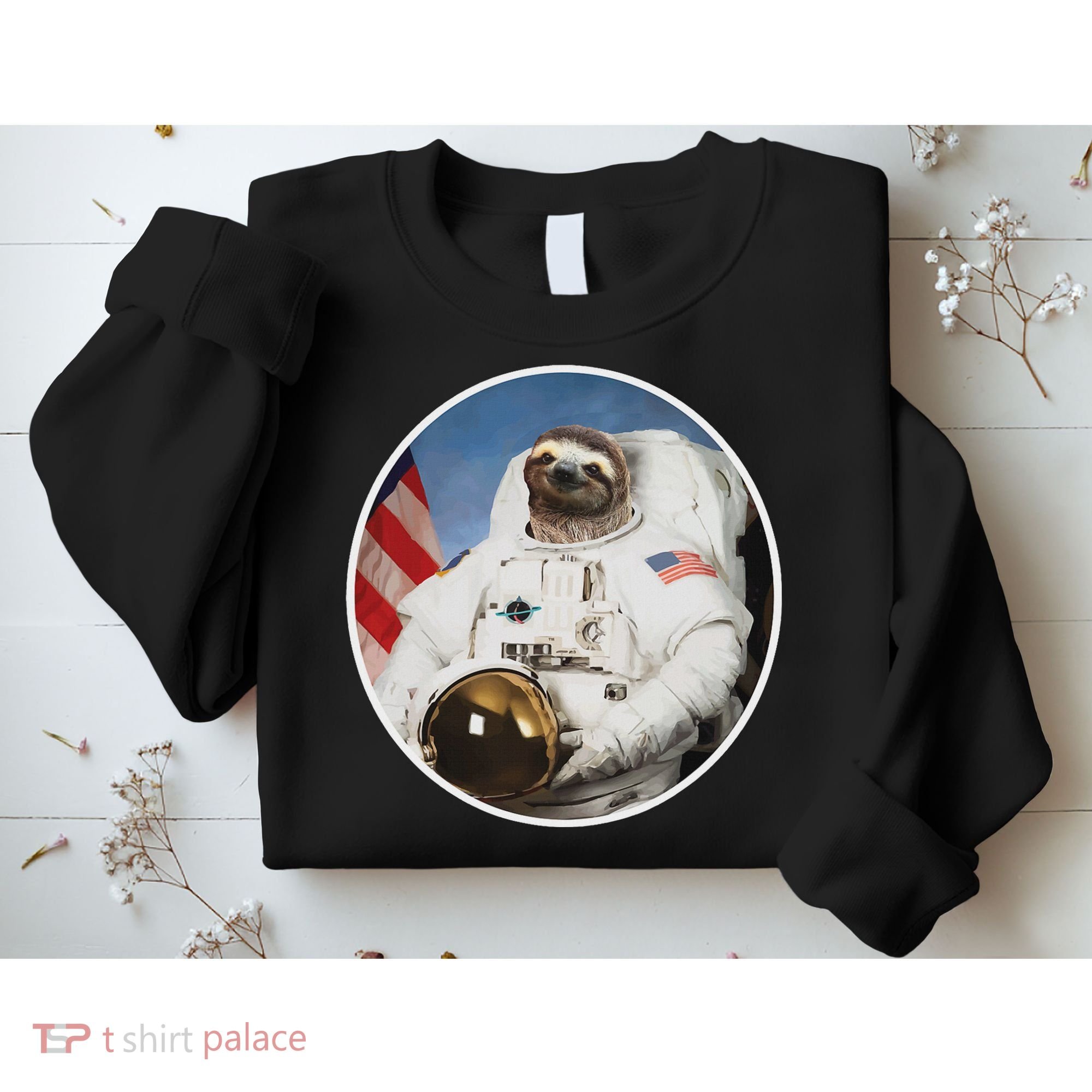 Sloth Astronau, Funny Sloth Gift Outer Space Sweatshirt
