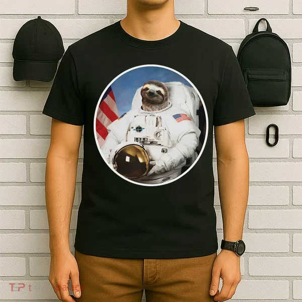Sloth Astronau, Funny Sloth Gift Outer Space T-Shirt