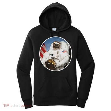Sloth Astronau, Funny Sloth Gift Outer Space Women's Hoodie