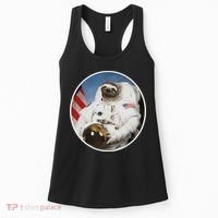 Sloth Astronau, Funny Sloth Gift Outer Space Women's Tank Top thumb 0