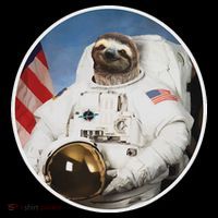 Sloth Astronau, Funny Sloth Gift Outer Space Baby Bodysuit thumb 2