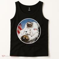 Sloth Astronau, Funny Sloth Gift Outer Space Tank Top thumb 2