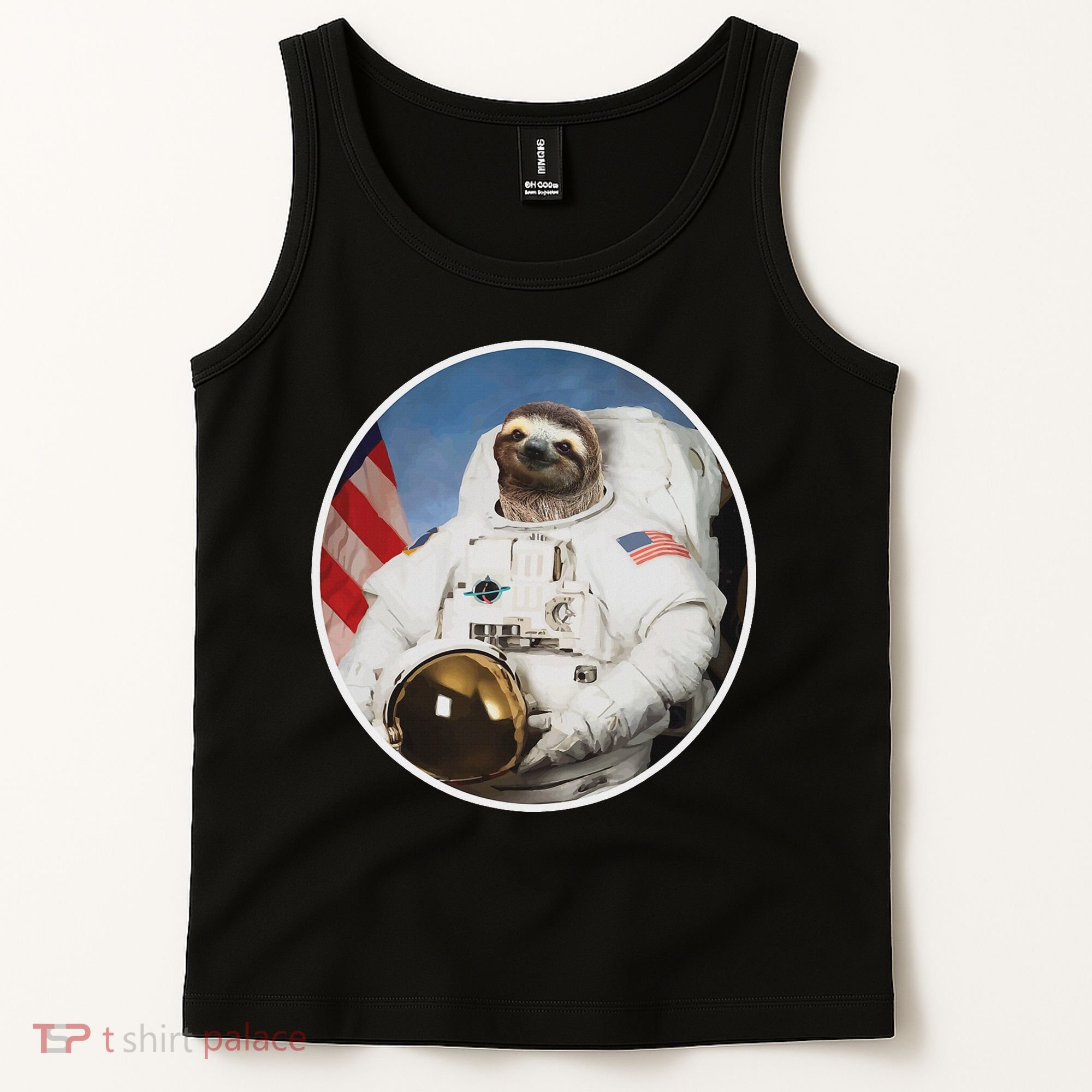 Sloth Astronau, Funny Sloth Gift Outer Space Tank Top