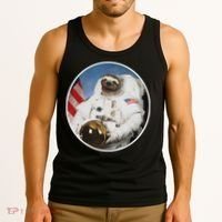 Sloth Astronau, Funny Sloth Gift Outer Space Tank Top thumb 3