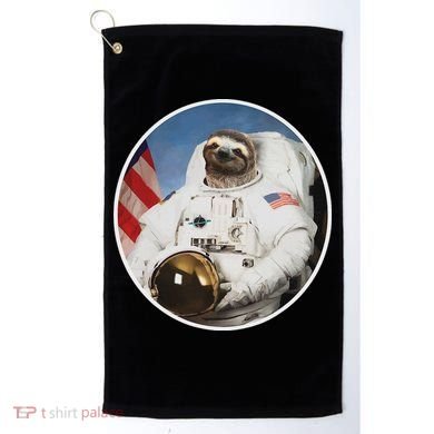 Sloth Astronau, Funny Sloth Gift Outer Space Golf Towel