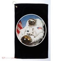 Sloth Astronau, Funny Sloth Gift Outer Space Golf Towel thumb 0
