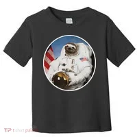 Sloth Astronau, Funny Sloth Gift Outer Space Toddler T-Shirt thumb 0