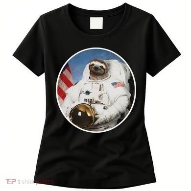 Sloth Astronau, Funny Sloth Gift Outer Space Women's T-Shirt