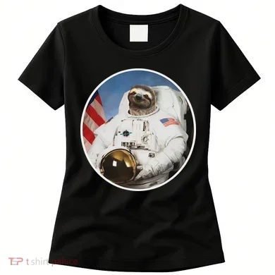 Sloth Astronau, Funny Sloth Gift Outer Space Women's T-Shirt