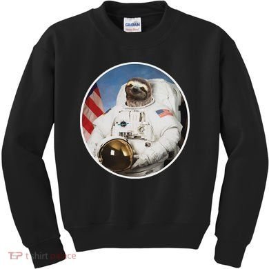 Sloth Astronau, Funny Sloth Gift Outer Space Kids Sweatshirt