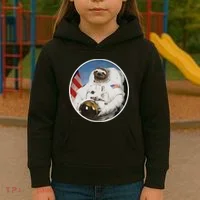 Sloth Astronau, Funny Sloth Gift Outer Space Kids Hoodie thumb 3
