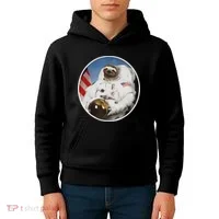 Sloth Astronau, Funny Sloth Gift Outer Space Kids Hoodie thumb 4